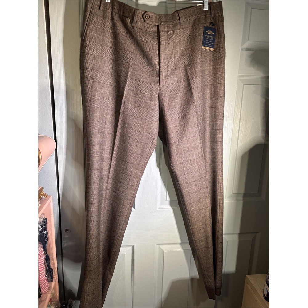 NWT Plaid Trousers 2XL Hart Schaffer | Office Business Preppy Formal Wear